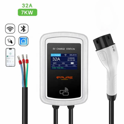 Home Charger Wall Mount 7.2kW - With Pedestal